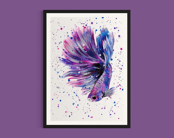 Betta Fish Art Print ‘Aria’