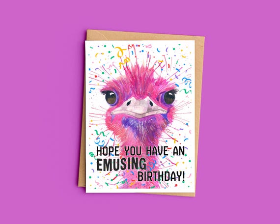 Emu Birthday Card