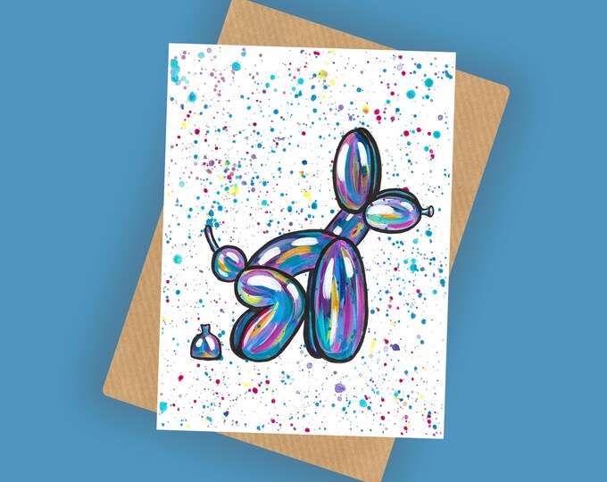 Balloon Dog Birthday Card