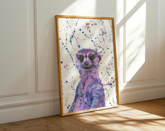 Meerkat Art Print ‘Maude’