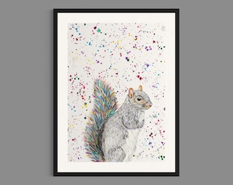 Squirrel Art Print ‘Stewie’