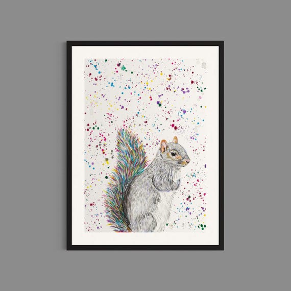 Squirrel Art Print ‘Stewie’