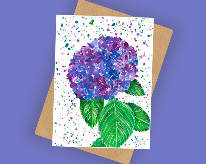 Hydrangea Flower Card