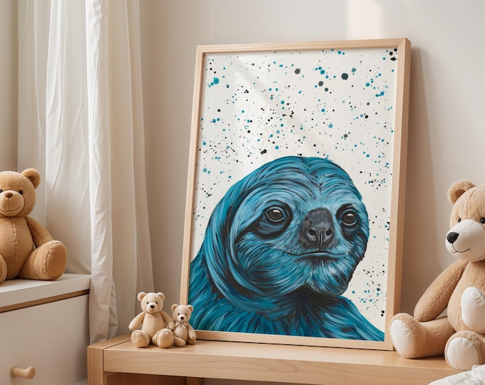 Sloth Art Print ‘Adrian’