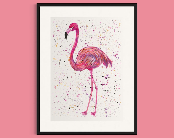 Flamingo Art Print ‘Lola’