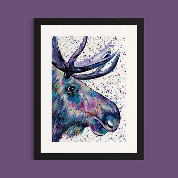 Moose Art Print ‘Maddy’