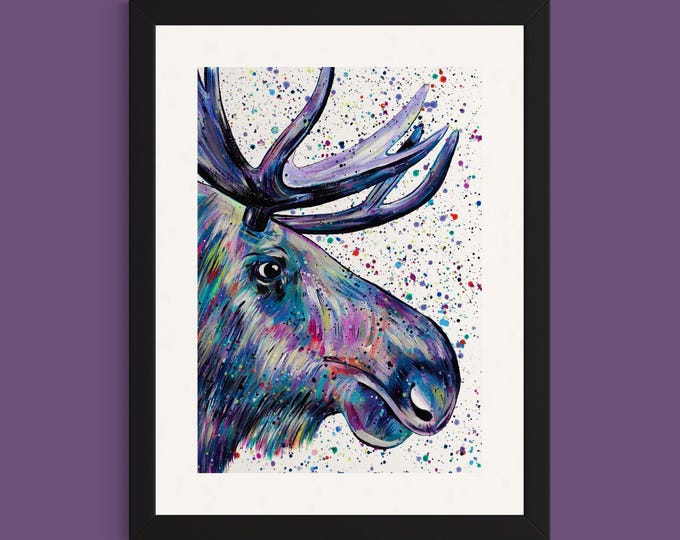 Moose Art Print ‘Maddy’