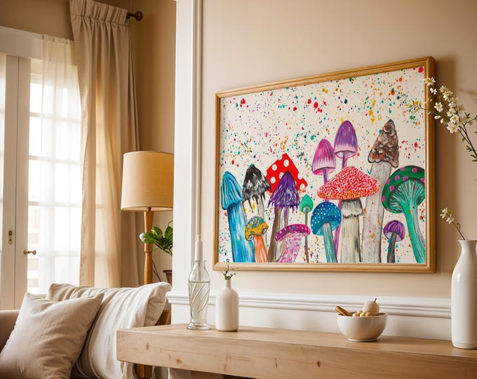 Funky Mushroom Art Print