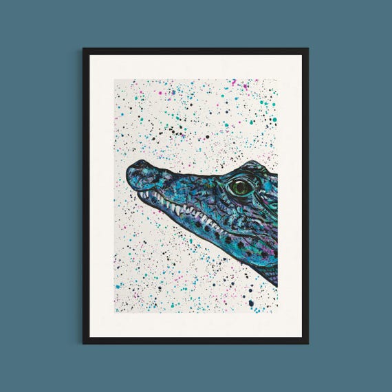 Crocodile Art Print ‘Rocky’