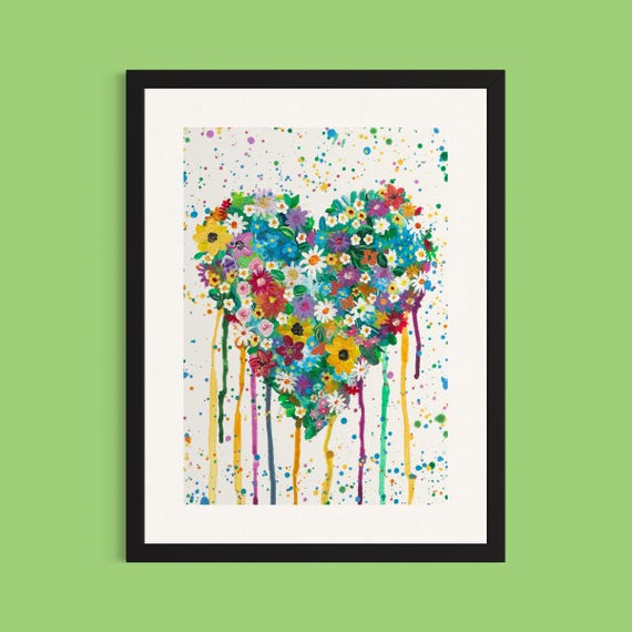 Floral Heart Art Print
