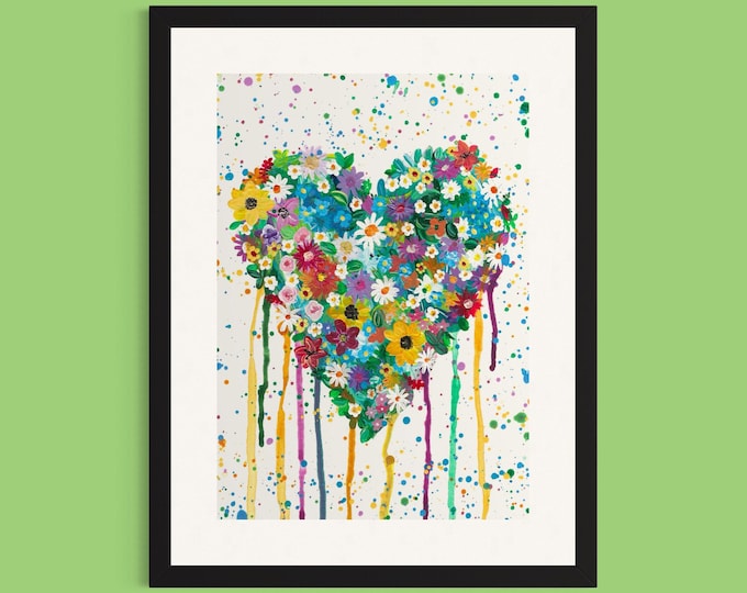 Floral Heart Art Print