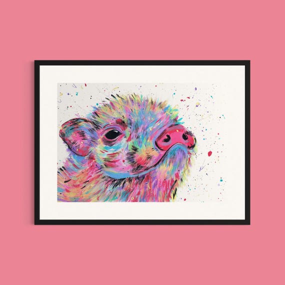Pig Art Print ‘Boo’