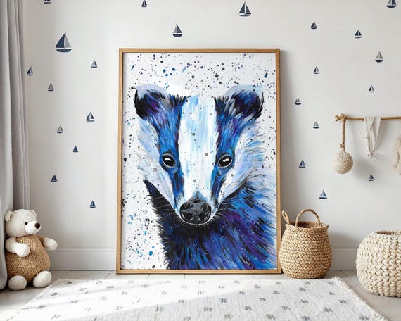 Badger Art Print ‘Wilf’