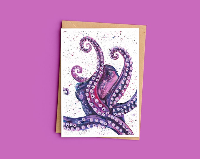 Octopus Blank Greeting Card ‘Lucille’