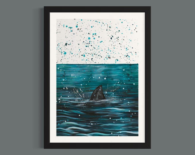 Swimming Shark Art Print