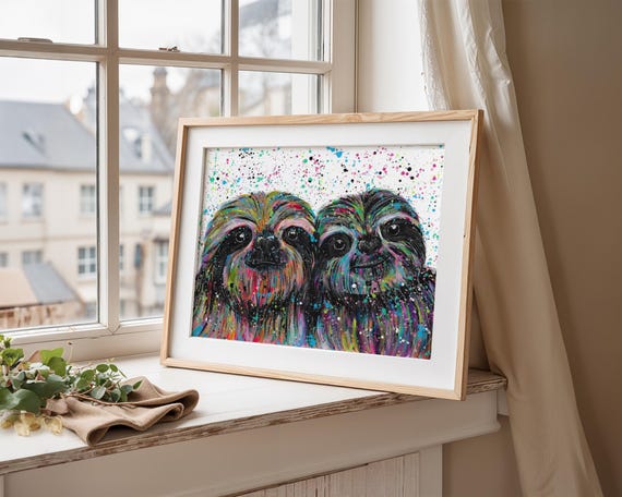 Sloth Art Print ‘Buddies’