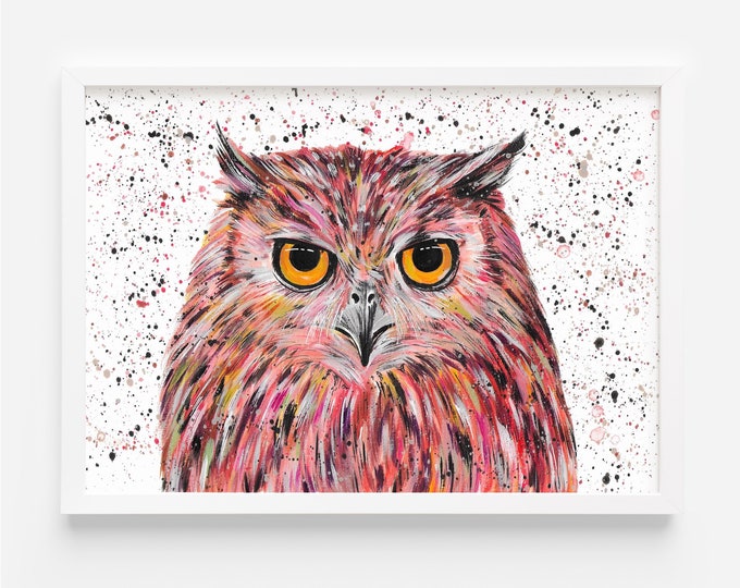 Original Owl Acrylic Painting ‘Benji’