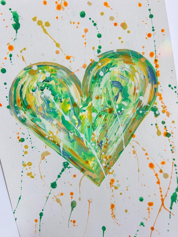 Abstract Heart Original Painting