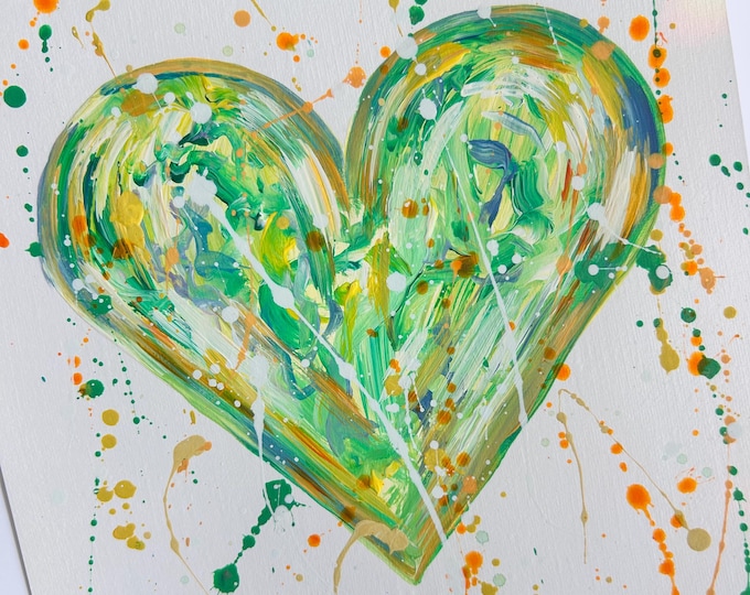 Abstract Heart Original Painting