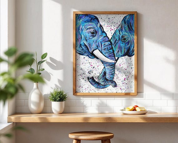 Elephant Love Art Print
