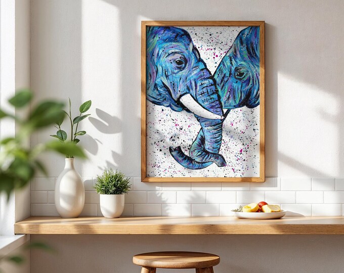 Elephant Love Art Print