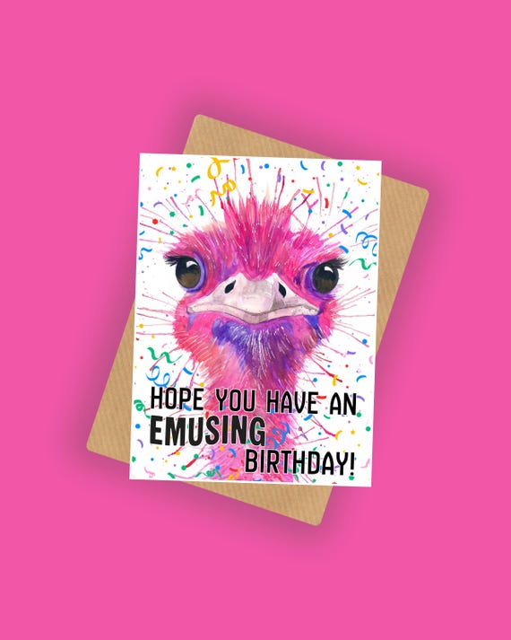 Emu Birthday Card