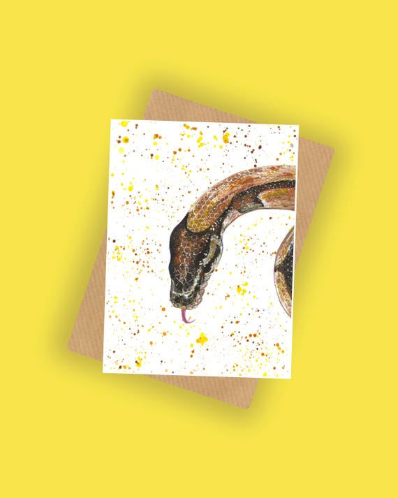 Python Snake Greeting Card