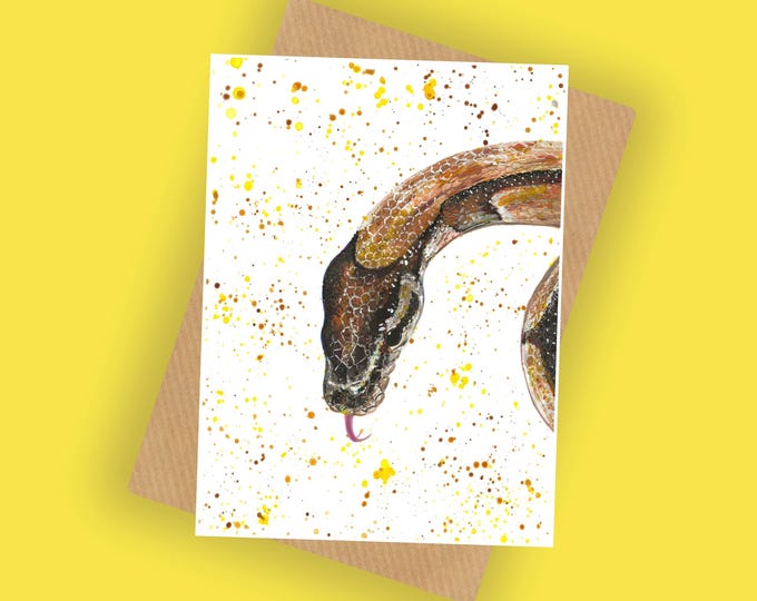 Python Snake Greeting Card