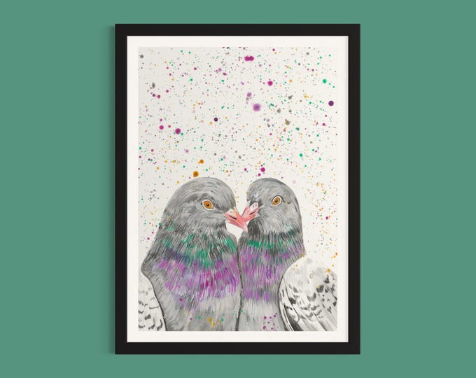 Pigeon Love Art Print
