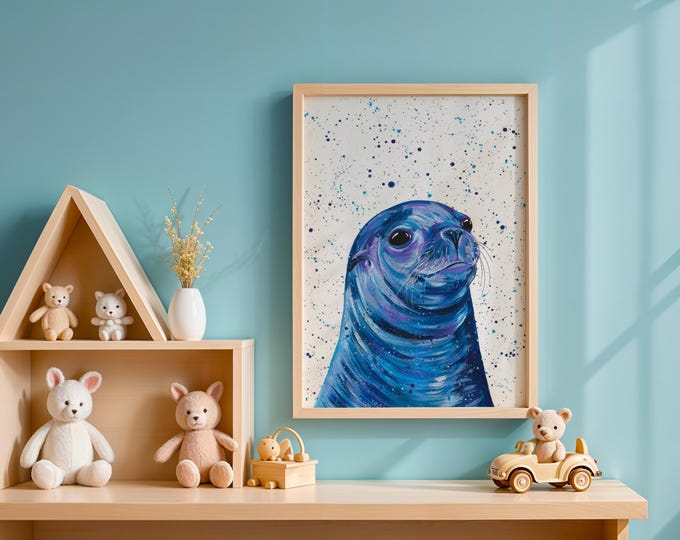 Sea Lion Art Print ‘Claude’