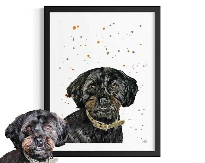 Custom Acrylic Pet Portrait Painting: Personalised Art Commission, Gift for Pet Owner
