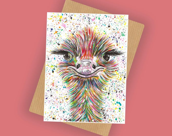 Ostrich Greeting Card