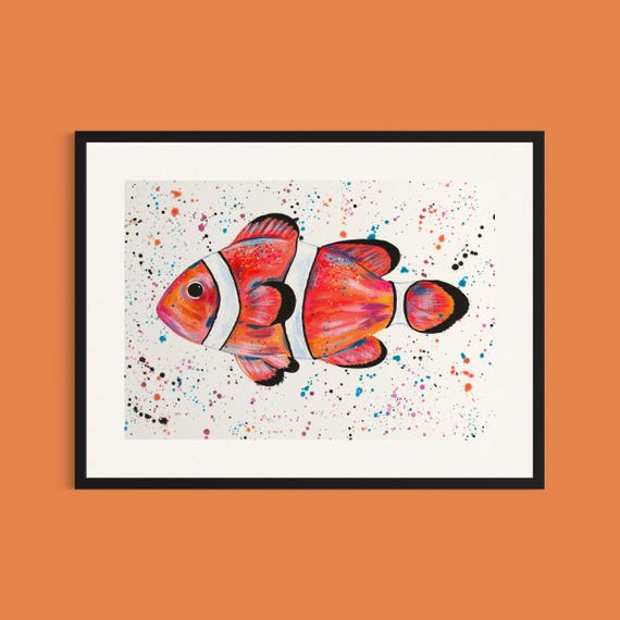 Clown Fish Art Print ‘Mavis’