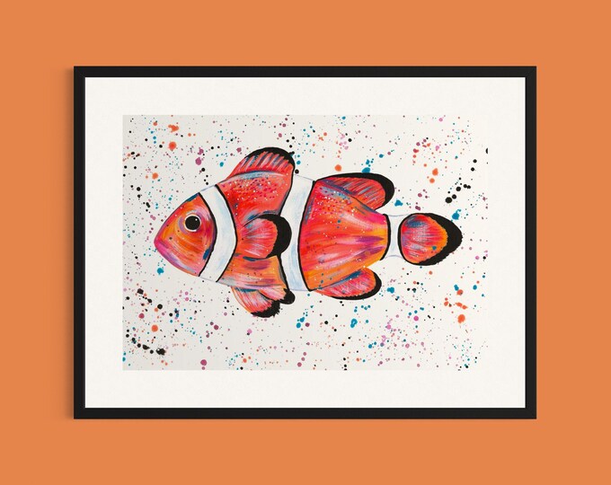 Clown Fish Art Print ‘Mavis’