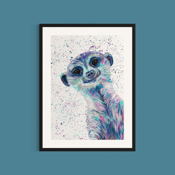 Meerkat Art Print ‘Mervin’