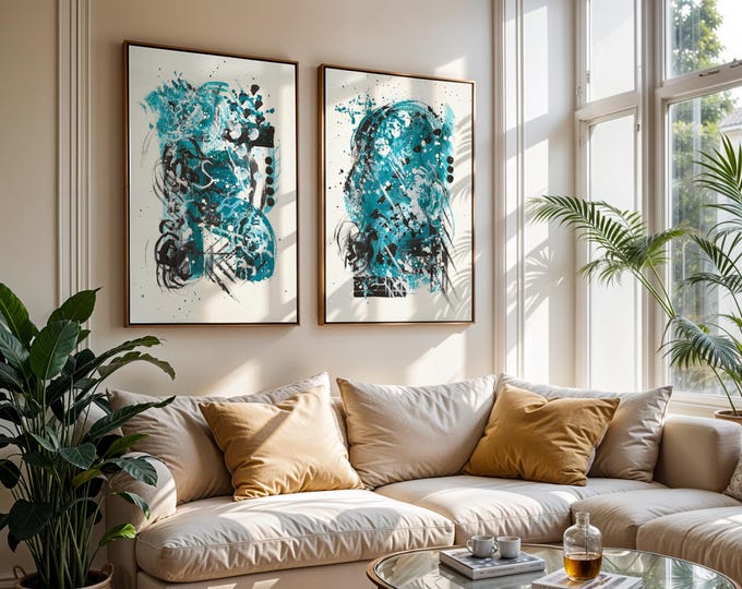 Modern Abstract Art Print Set