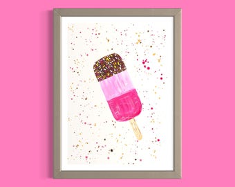 Ice Lolly Art Print