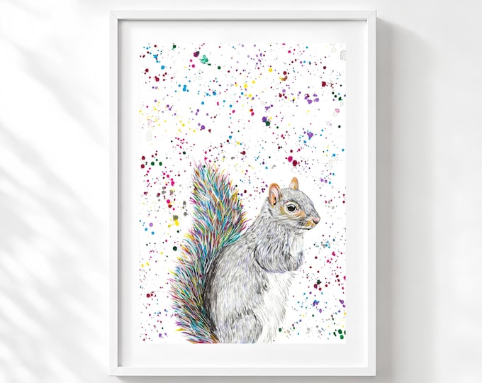 Squirrel Art Print ‘Stewie’