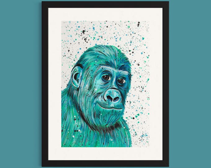 Gorilla Art Print ‘Kevin’
