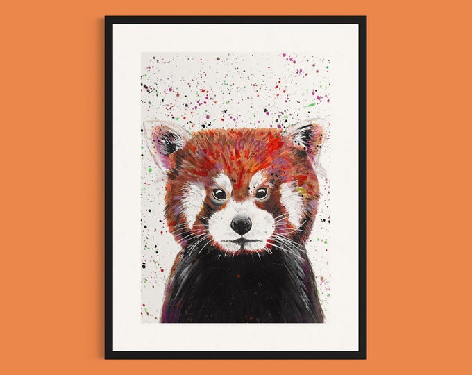 Red Panda Art Print ‘Eddie’