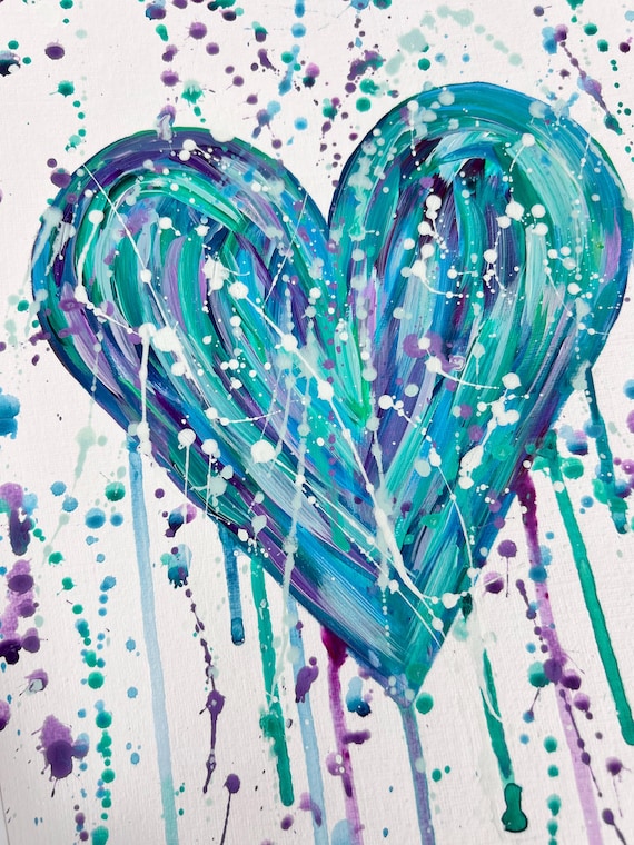 Abstract Heart Original Painting