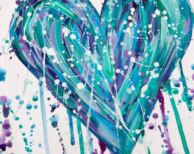 Abstract Heart Original Painting