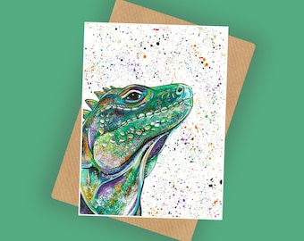 Iguana Greeting Card