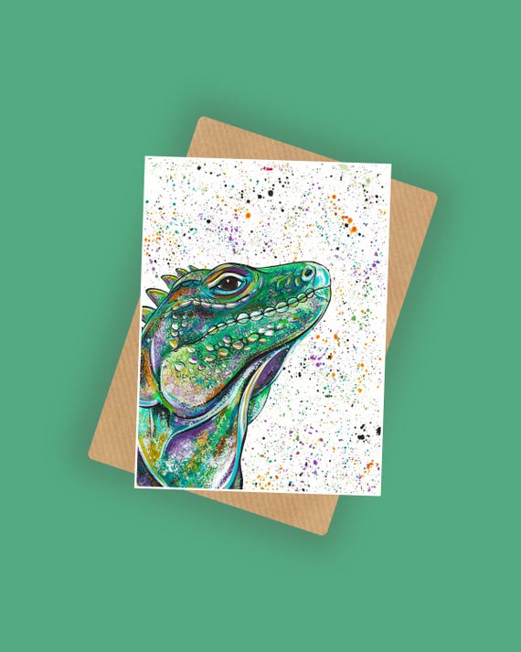 Iguana Greeting Card