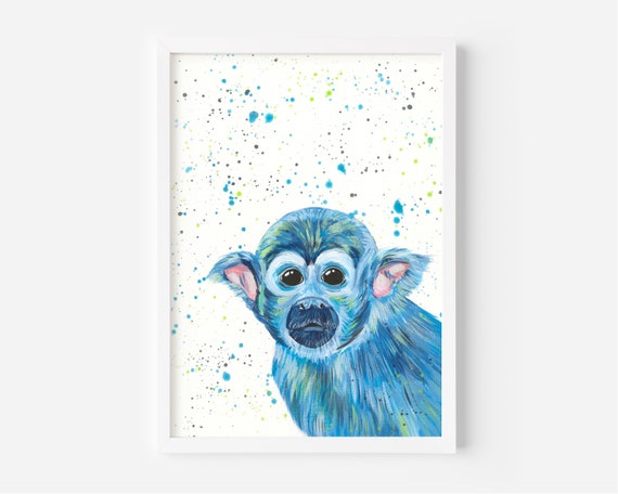 Squirrel Monkey Painting, ‘Flynn’
