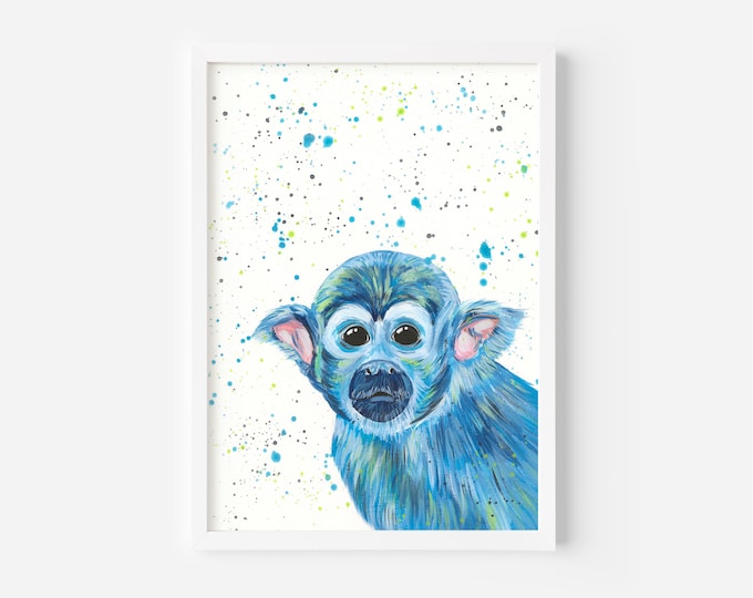 Squirrel Monkey Painting, ‘Flynn’
