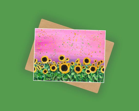 Sunflower Field Card