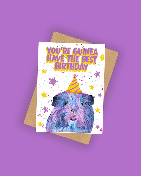 Guinea Pig Birthday Card