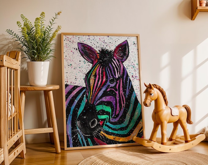 Zebra Art Print ‘Nellie’
