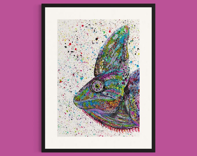 Chameleon Art Print ‘Barb’